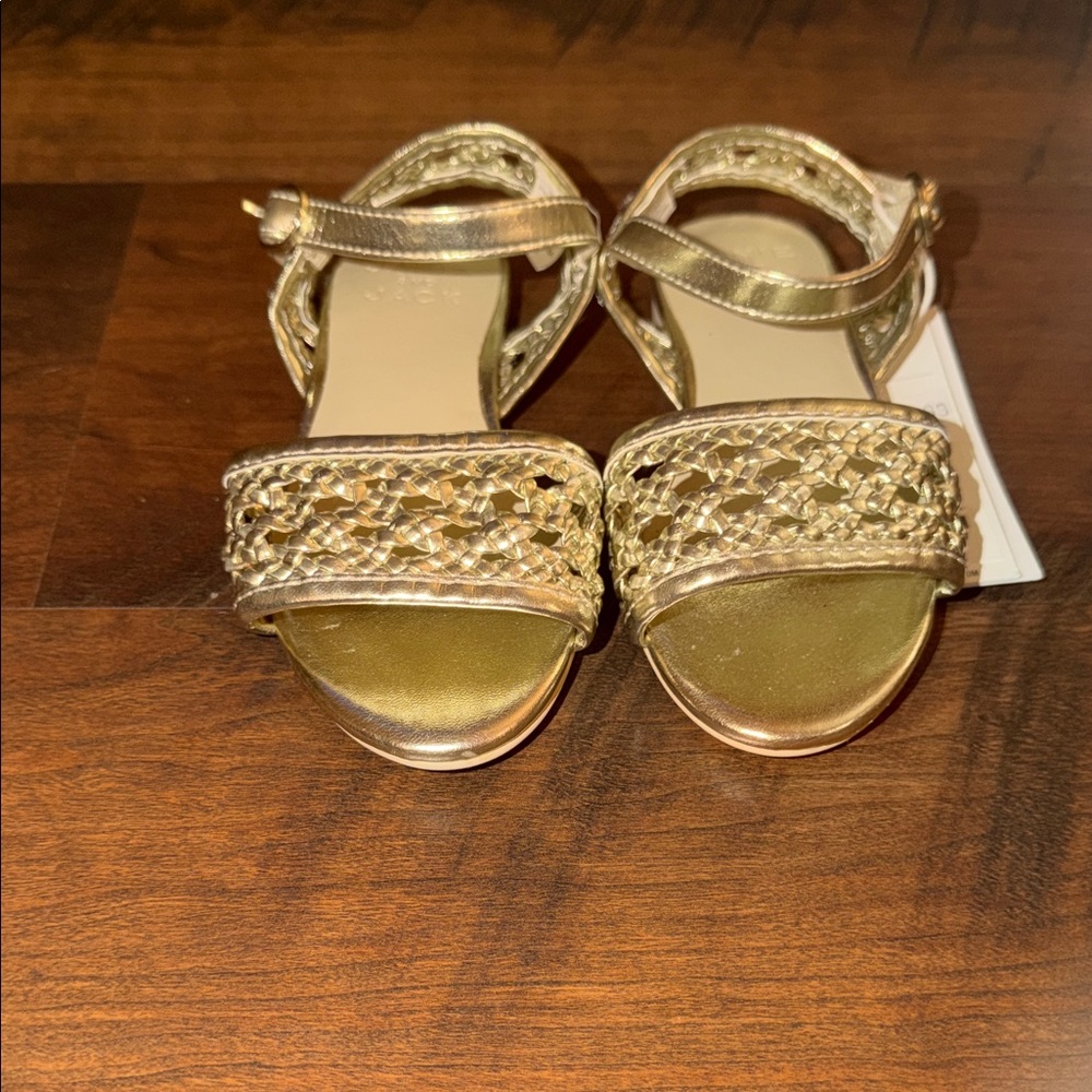 Janie and Jack Gold Kids Sandals